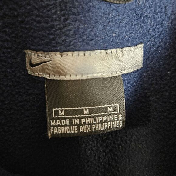 Nike Fleece Lined Full Zip Jacket Parka with Zip Pockets Men's Blue Size Medium - Picture 3 of 5